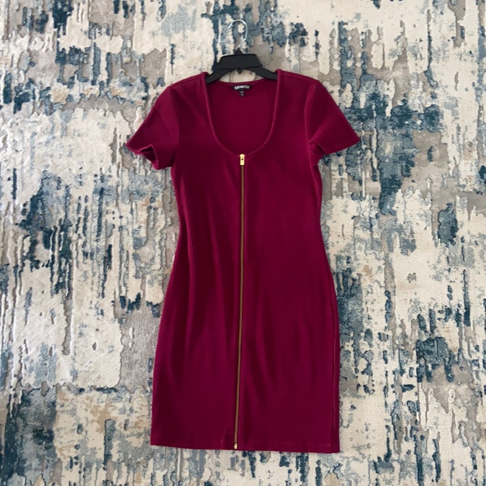 Express plum zipper dress.